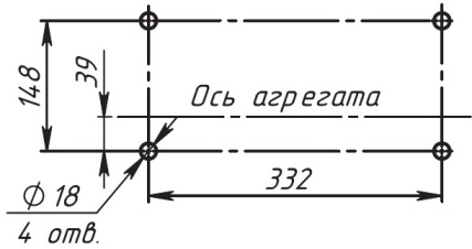 Схема расположения фундаментных болтов агрегатов НД5П, НД6П